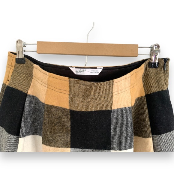 Woolrich Wool Plaid Mini Skirt Size 8 With Pockets - Picture 3 of 7
